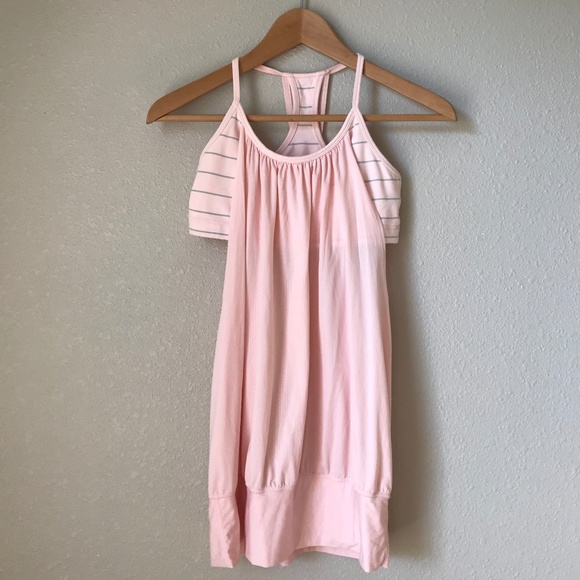lululemon athletica Tops - Lululemon No Limits Tank Stripe Pretty Pink